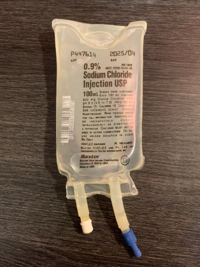 0.9% Sodium Chloride 100ml IV bag