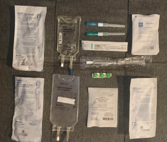 Premium IV Start Kit with Secondary tubing for Nursing students