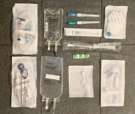 Premium IV Start Kit with Secondary tubing for Nursing students